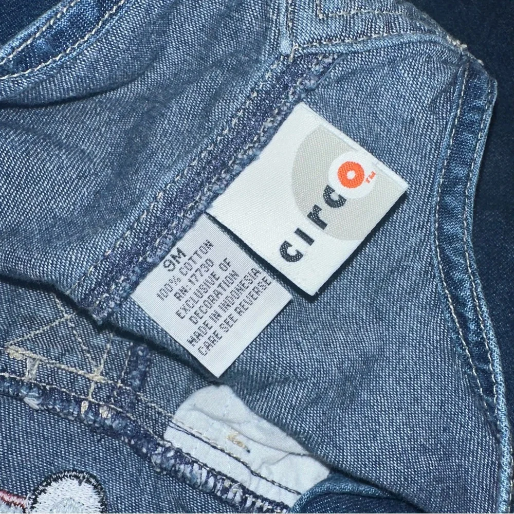Vintage Corcoran Christmas‎ denim overalls size 9M